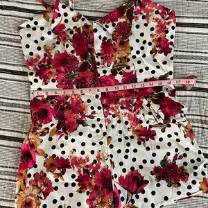 Floral Polka Dot Women's Romper